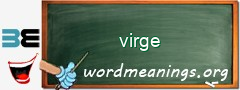 WordMeaning blackboard for virge